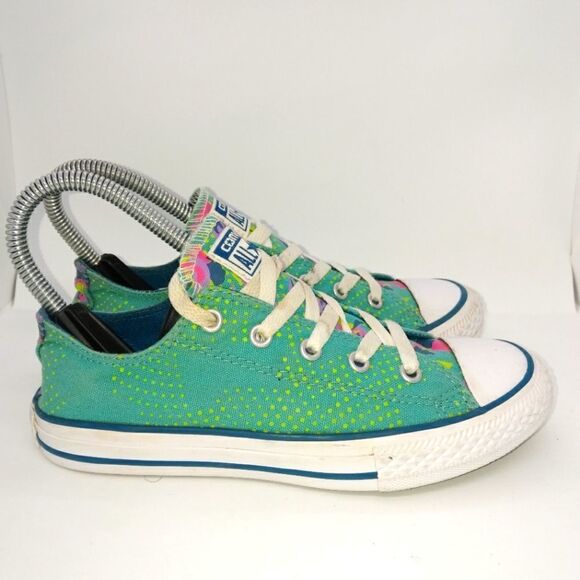 Converse Chuck Taylor All Star Low Ox Fashion Sneakers Juniors Size 2 Green - Picture 1 of 8
